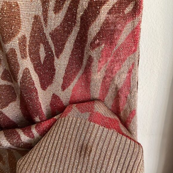 Express Y2K Sunset Sparkling Mixed Animal Print Sweater Dress Size Small - Picture 5 of 15